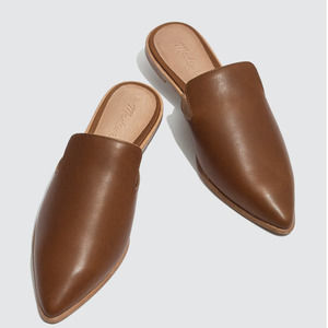 Madewell The Gemma Mule in Leather color English Saddle, size 7.5